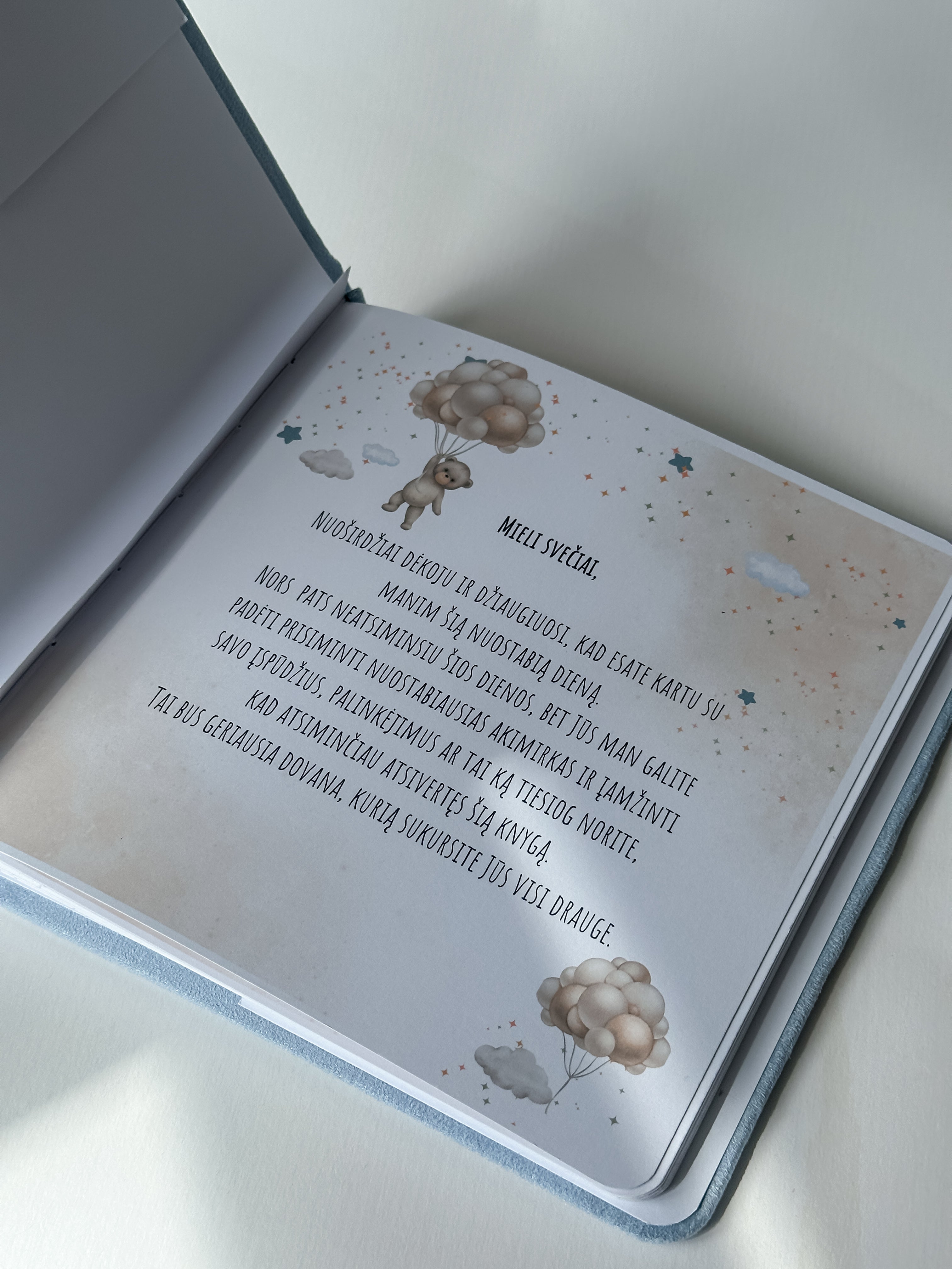 Krikštynų linkėjimų knyga “Teddy love"